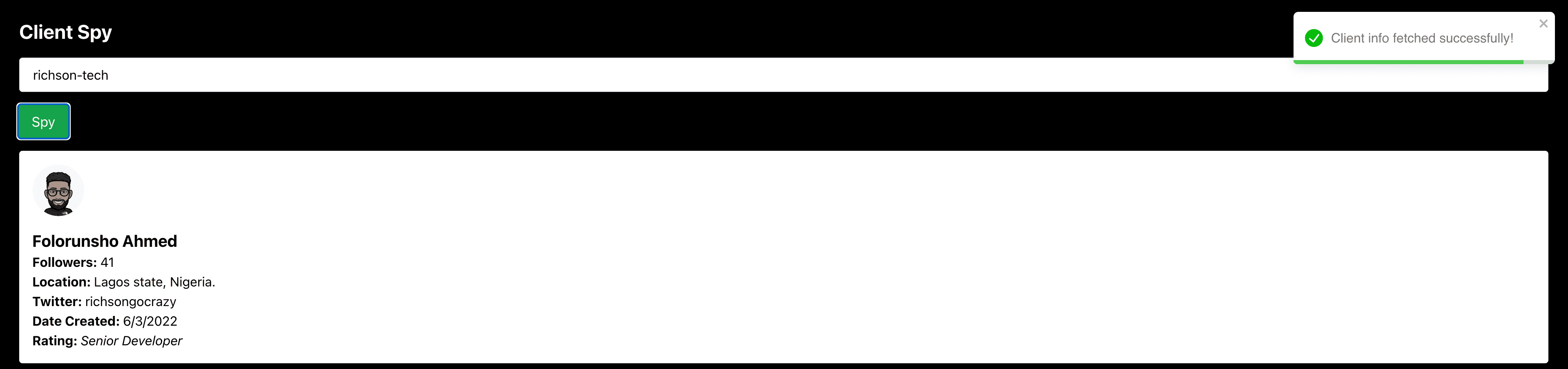 GitHub Spy